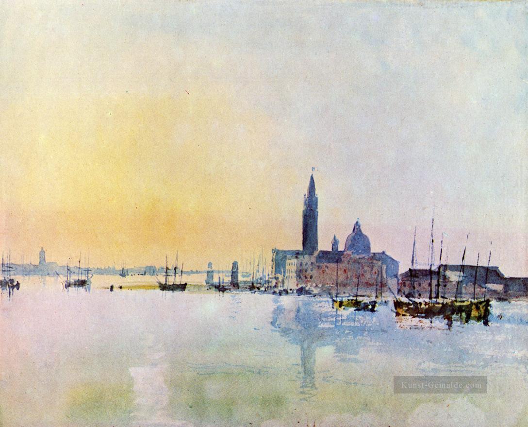 San Guirgio von der Dogana Sonnenaufgang Romantische Landschaft Turner Venedig Ölgemälde